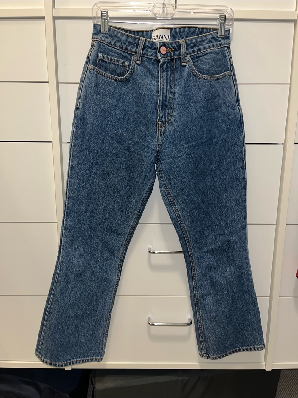 Ganni betzy cropped 28 denim jean